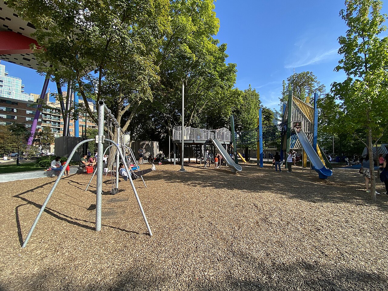 Grange Park fountain and playground, Toronto